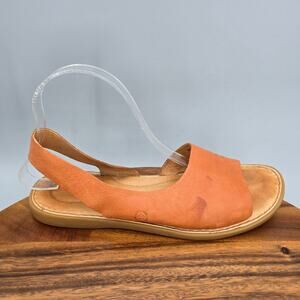 Born Inlet Sandals Women's 8 M Burnt Orange Leather Slingback Comfort Open Toe
